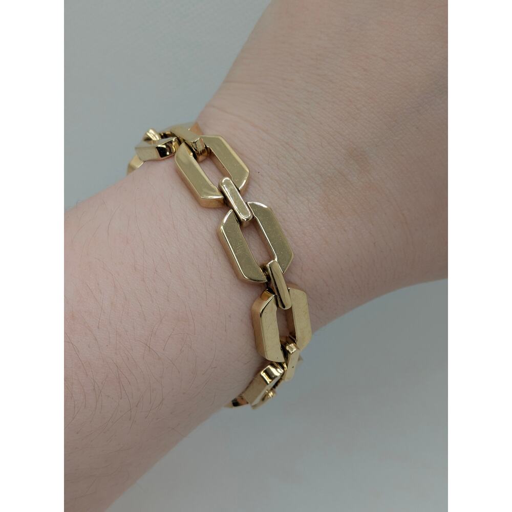 ST. JOHN CHUNKY GOLD TONE LINK BRACELET 7.5" EXCELLENT CONDITION